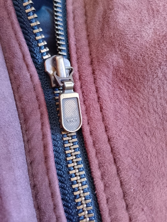 Vintage Dimitri Rust Suede/Leather Long Jacket