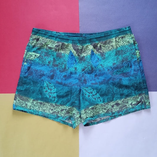 Vintage 90s Speedo Crazy Print Multicolor Shorts Unisex