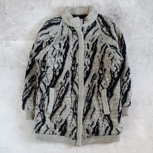 Vintage 90s Unique Pattern Zip-Up Jacket Shinny