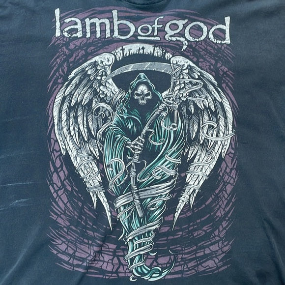 Lamb Of Gog Grim Reaper Graphic Band T-Shirt