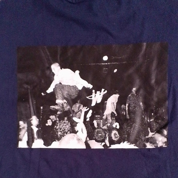 WE11DONE Navy And Pink Reversible Gig T-shirt