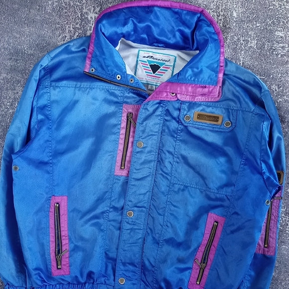 Vintage 80s 90s Schneider Blue/Purple Ski Jacket ENTRANT