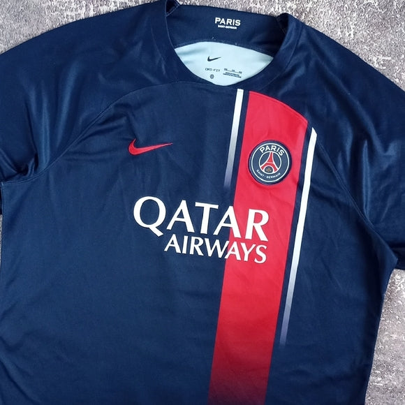 2023 Nike PSG Blue and Red Soccer Jersey DRI-FIT XXL UNISEX