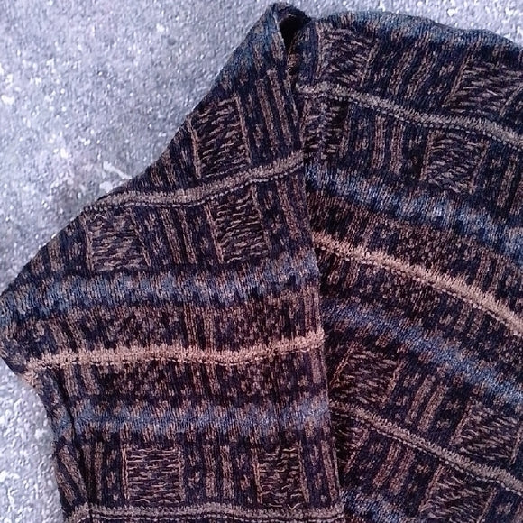 Vintage 90s GEOFFREY BEENE Striped Knit Grandpa Sweater