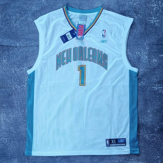 Vintage 2000 NBA BARON DAVIS NEW ORLEANS REEBOK BASKETBALL JERSEY