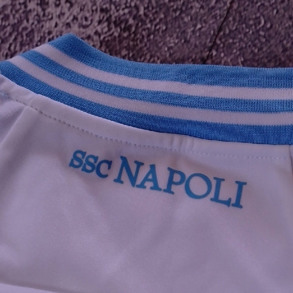 Macron White and Blue Soccer Jersey SSC NAPOLI Lete MSC
