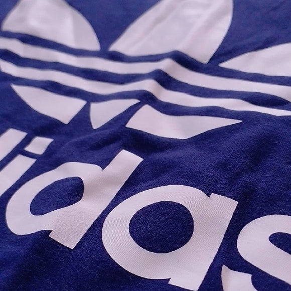 Adidas Navy Tee with White Logo