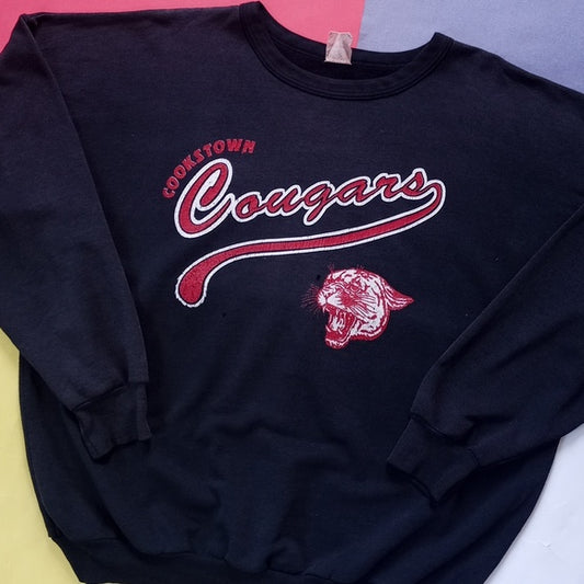 Vintage 90s Cookstown Cougars Distressed Sweater Unisex