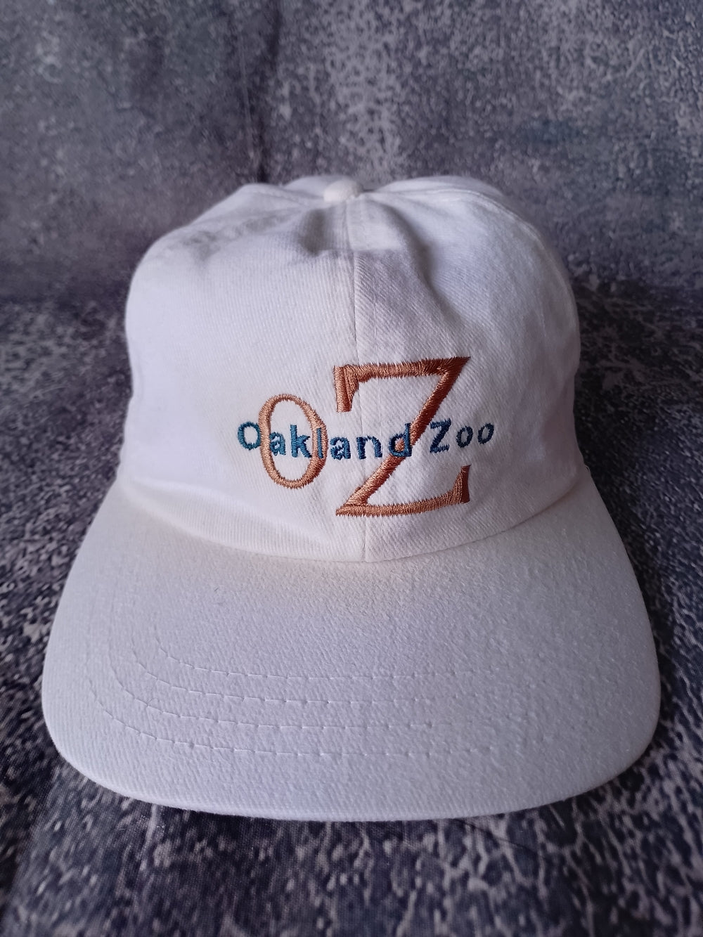 Vintage Oakland Zoo Embroidered White Baseball Cap