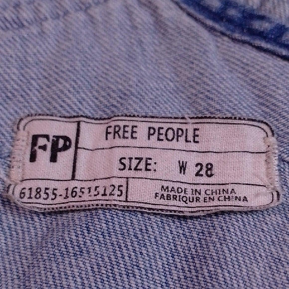 FREE PEOPLE Vintage Style Denim Overalls Workwear