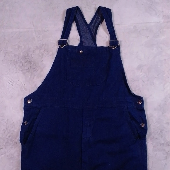 Vintage 90s Dark Blue Denim Overalls Workwear