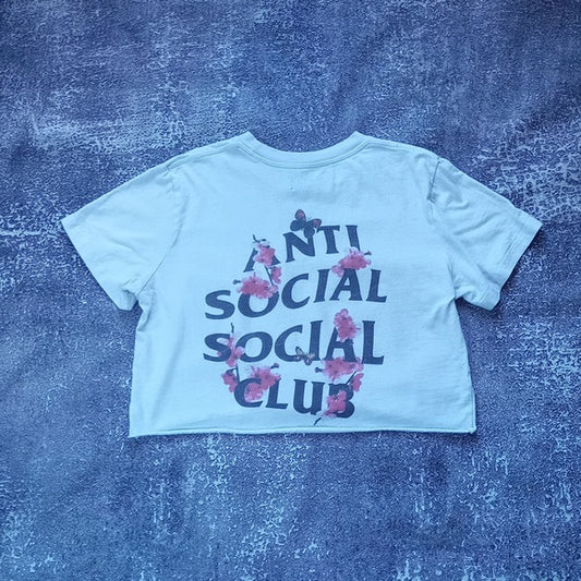 ANTI SOCIAL SOCIAL CLUB CHERRY BLOSSOM TEE WHITE Crop top
