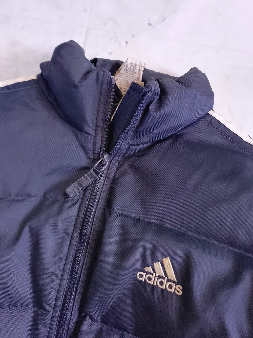 Vintage Adidas Navy Blue Puffer Jacket