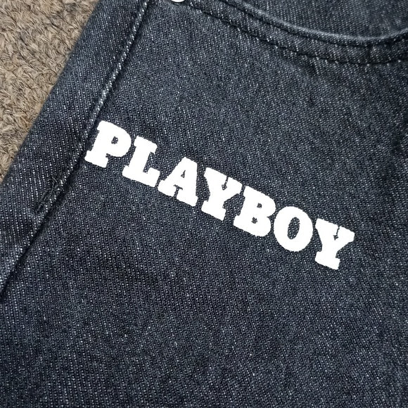 Playboy Bunny Wide Legs Beggy Denim Jeans Y2K