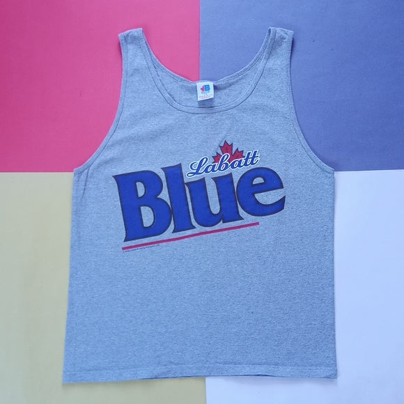 Vintage 1998 Labatt Blue Beer Promo Muscle T-Shirt UNISEX