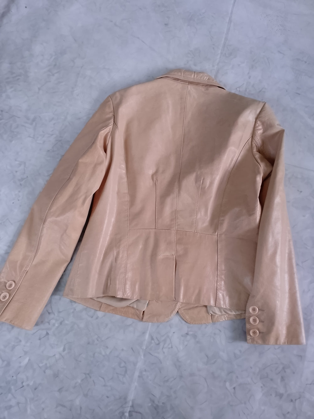 Vintage Danier Tan/Brown Leather Blazer Jacket