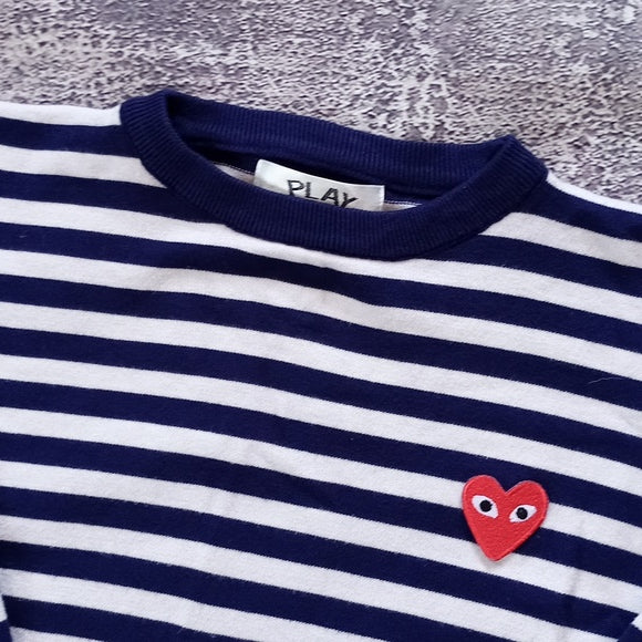 PLAY Comme des GARCONS Striped Blue/White Wool Sweater