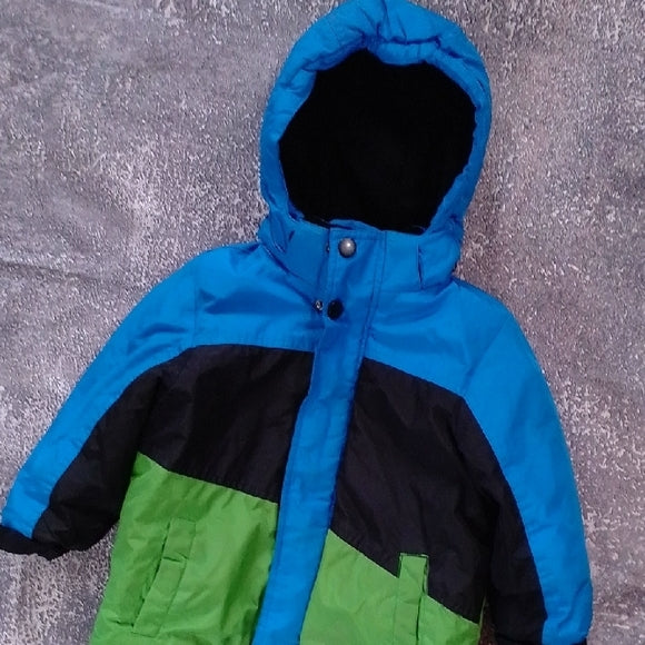 FOG LONDON FOG Blue and Green Hooded Jacket YOUTH