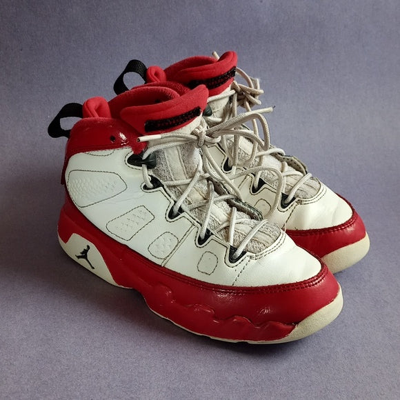 Air Jordan 9 Retro White Gym Red (PS) Shoe 401811-160