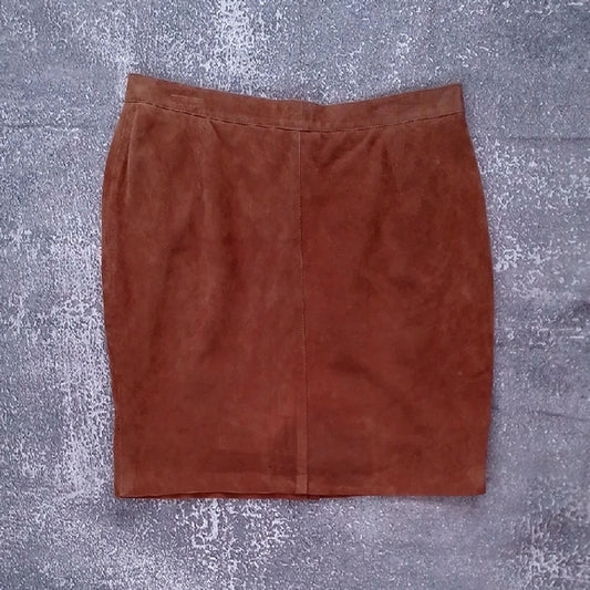 VINTAGE GIANFRANCO COLLI ITALY Brown Suede Skirt