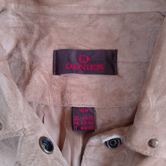 DANIER Women's Tan Suede Studded Jacket