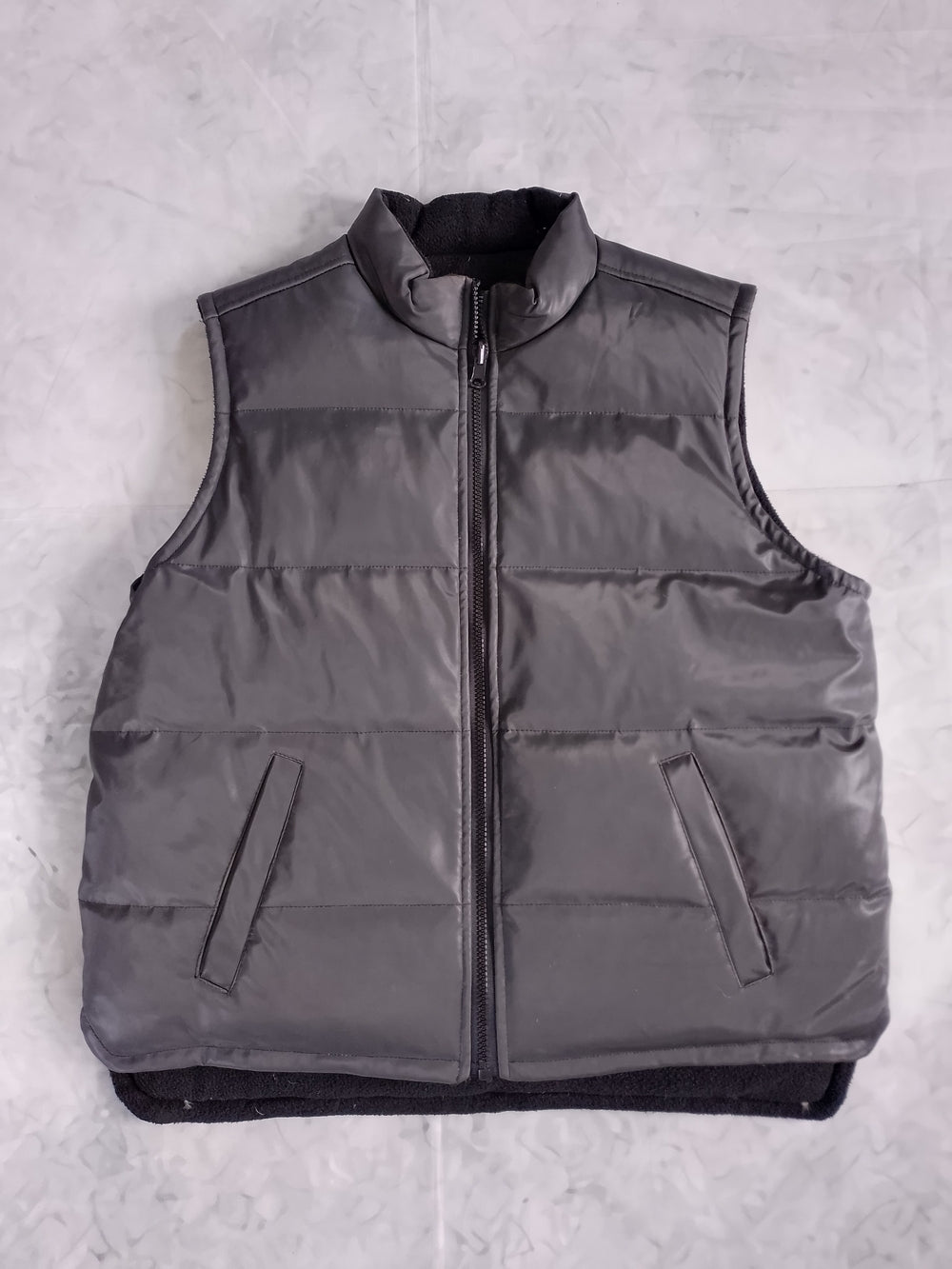 Vintage Down Black Quilted Puffer Vest