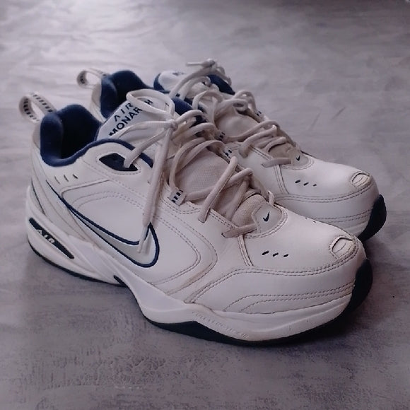 Nike Air Monarch IV Men's White and Navy Sneakers
