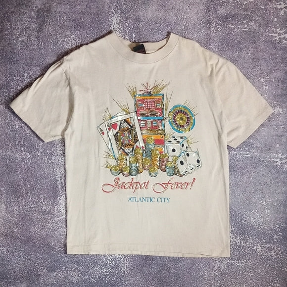 Vintage 1994 Diamond Dust Jackpot Fever Atlantic City Single Stitch T-Shirt