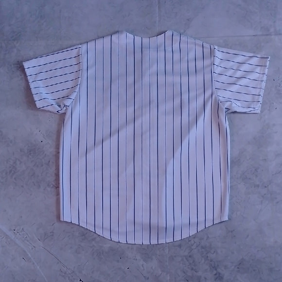 Vintage 90s MLB Mets Majestic Jersey Pinestripe Blank Unisex