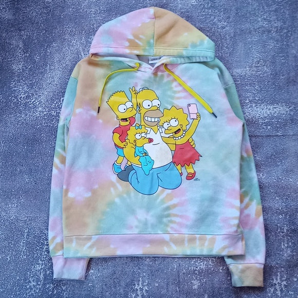 Modern The Simpsons Tie Dye Hoodie Sweater