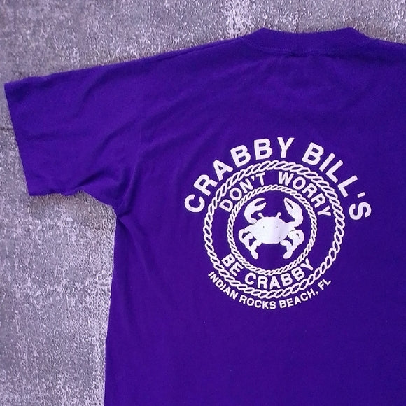 Vintage '90s Crabby Bills Don't Worry Be Happy T-Shirt