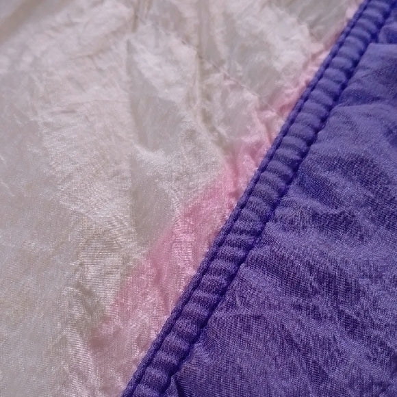 Vintage 90s Sun Style Yellow Pink Purple Colour Block