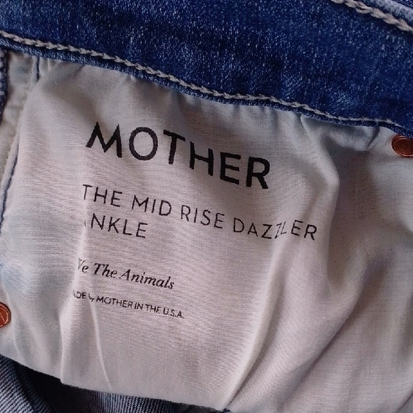 MOTHER JEANS THE MID RISE DAZZLER ANKLE STYLE# 1686-104 Wash: We The Animals