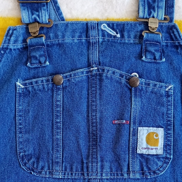 Carhartt Blue Denim Overalls Hammer Loop MENS UNISEX