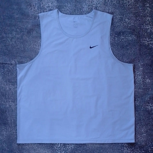 Nike Grey Sleeveless Top with Black Swoosh