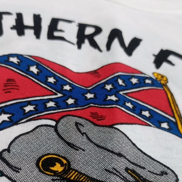 Vintage 90s Southern Fried Bugs Volkswagen Confederate Flag Single Stitch Tee