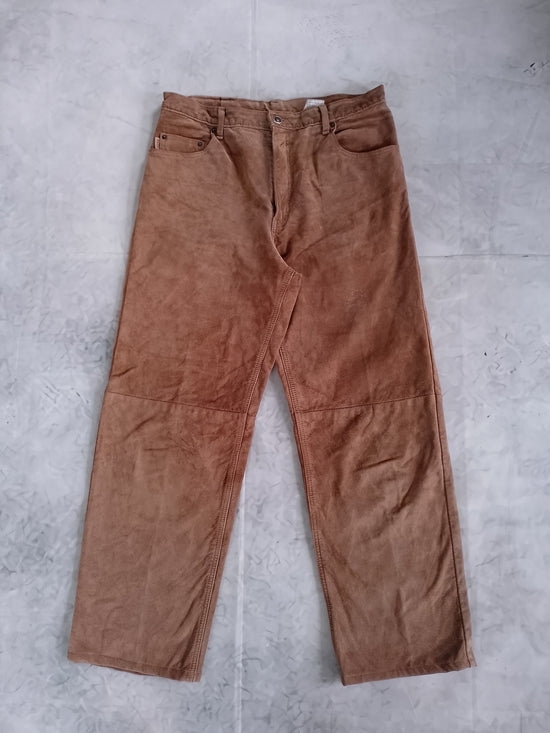 Vintage SKOTTS SUEDE Brown Leather Pants