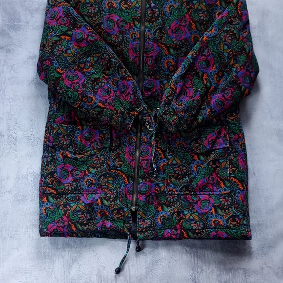 Vintage Massimo Floral Pattern Winter Jacket