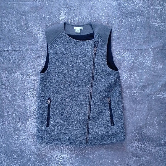 CLUB MONACO Gray Sleeveless Zip Vest
