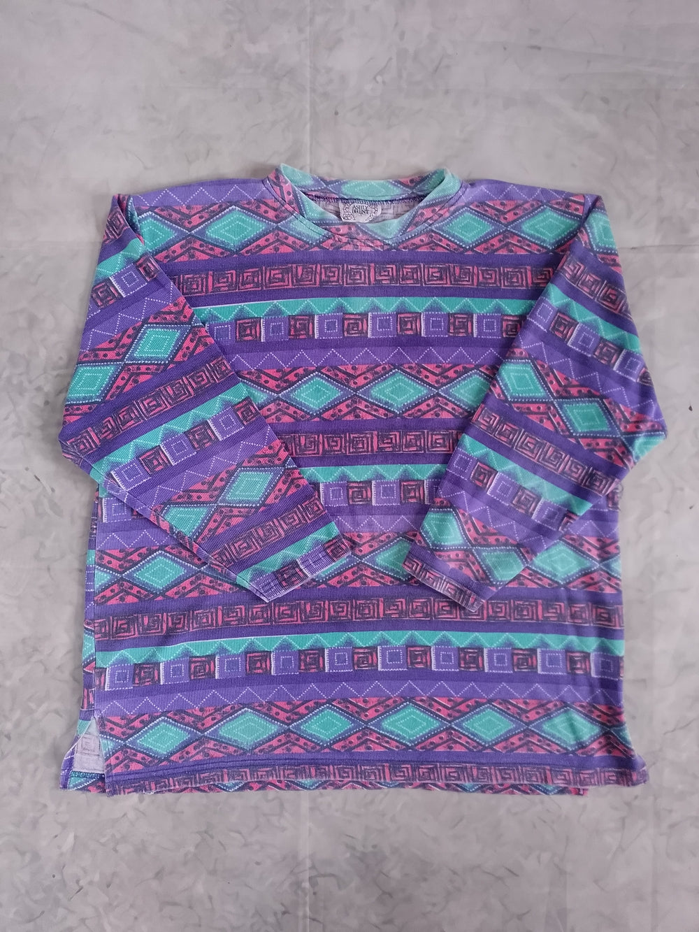 Vintage 1990s Aztec Graphic All Over Print Crewneck Sweatshirt