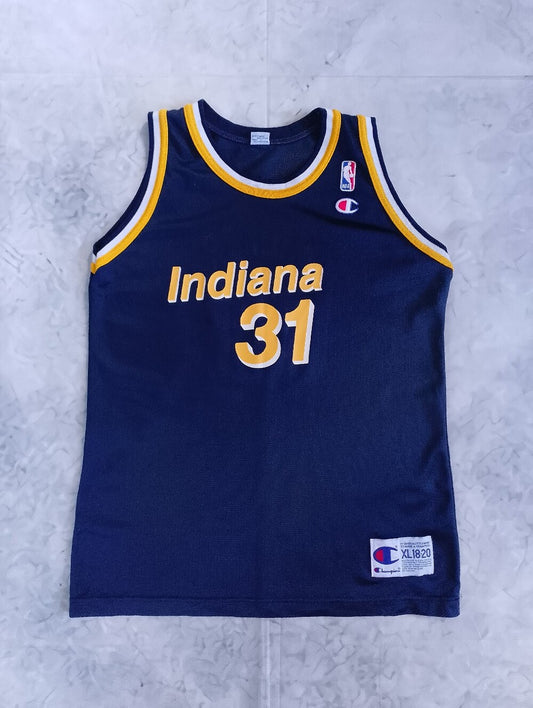 Vintage 90 Reggie Miller Champion Indiana Pacers 31 Basketball Jersey kids