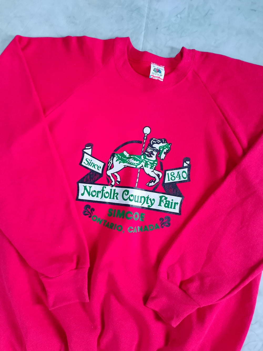 Vintage 90s Norfolk County Fair Simcoe Ontario Crewneck Sweatshirt