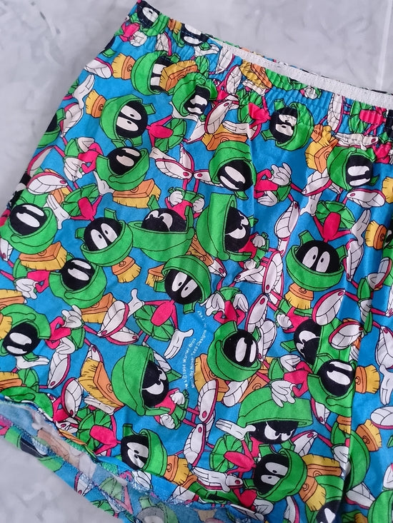 Vintage 1994 AOP Looney Tunes Marvin the Martian Booty Shorts