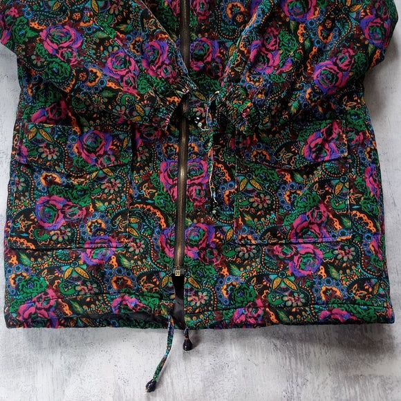 Vintage Massimo Floral Pattern Winter Jacket