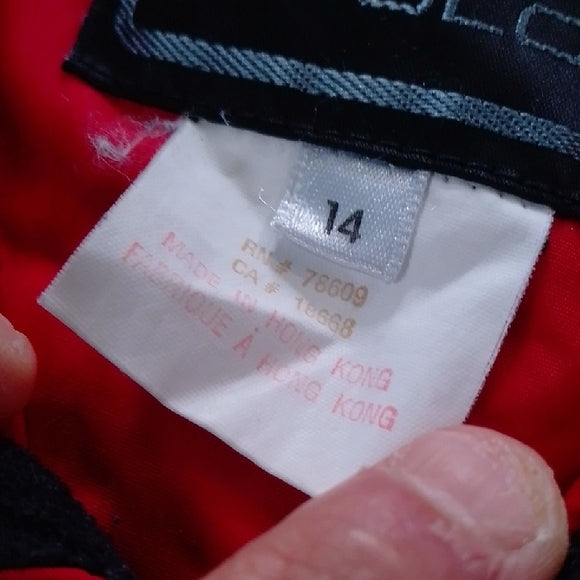 Vintage 90s COULOUR Colourblock SKI Jacket in Red and Blue UNISEX