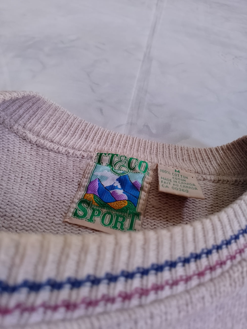 Vintage 90s TT&Co. Sport Knit Stripes Sweater