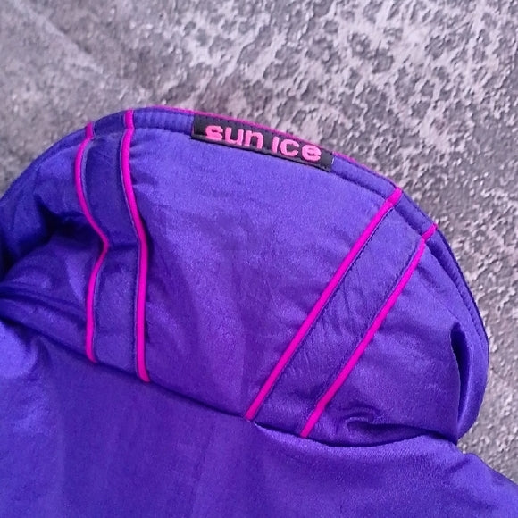 VINTAGE 90s SUNICE SKI JACKET  FUNK PATTERN PURPLE PINK