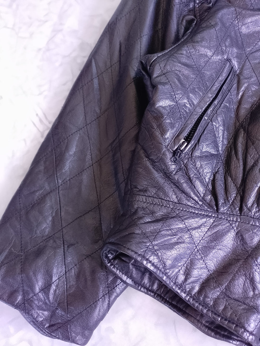 DANIER Black Leather Hooded Jacket with Faux Fur Trim