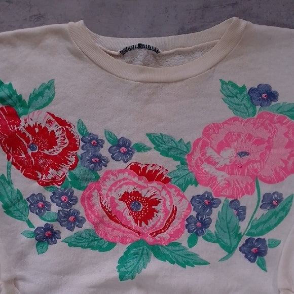 Vintage 90s Floral Print Sweatshirt UNISEX