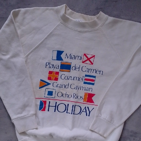 Vintage 90s CARNIVAL CRUISE HOLIDAY GRAPHIC SWEATER CREWNECK